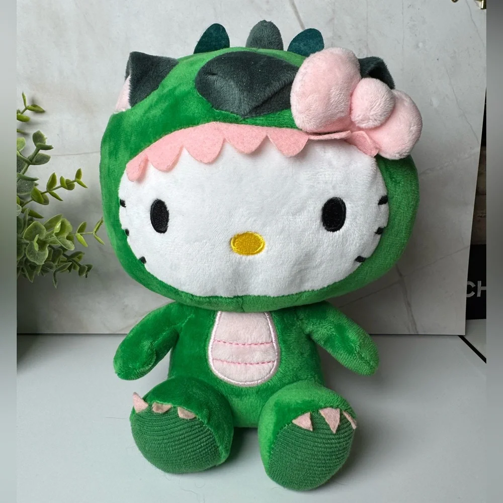 Hello Kitty in Green Dinosaur Costume 9.5" Plush Stuffed Sanrio - Picture 1 of 5